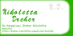 nikoletta dreher business card